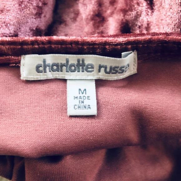 Charlotte Russe mini dress mauve purple-brown Size M deep v-cut - Picture 8 of 10